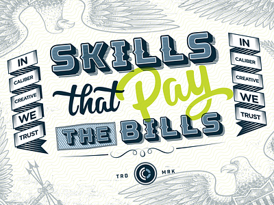 Skills that pay the bills design illustration typography