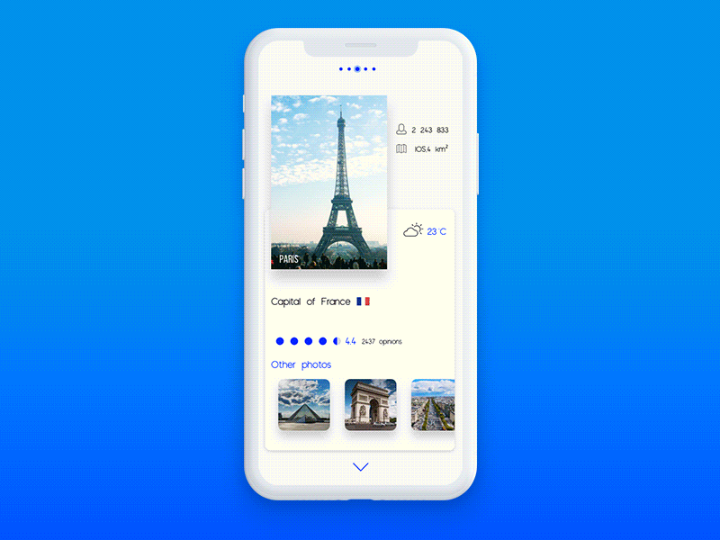 Travel App - 3D animated iOS app