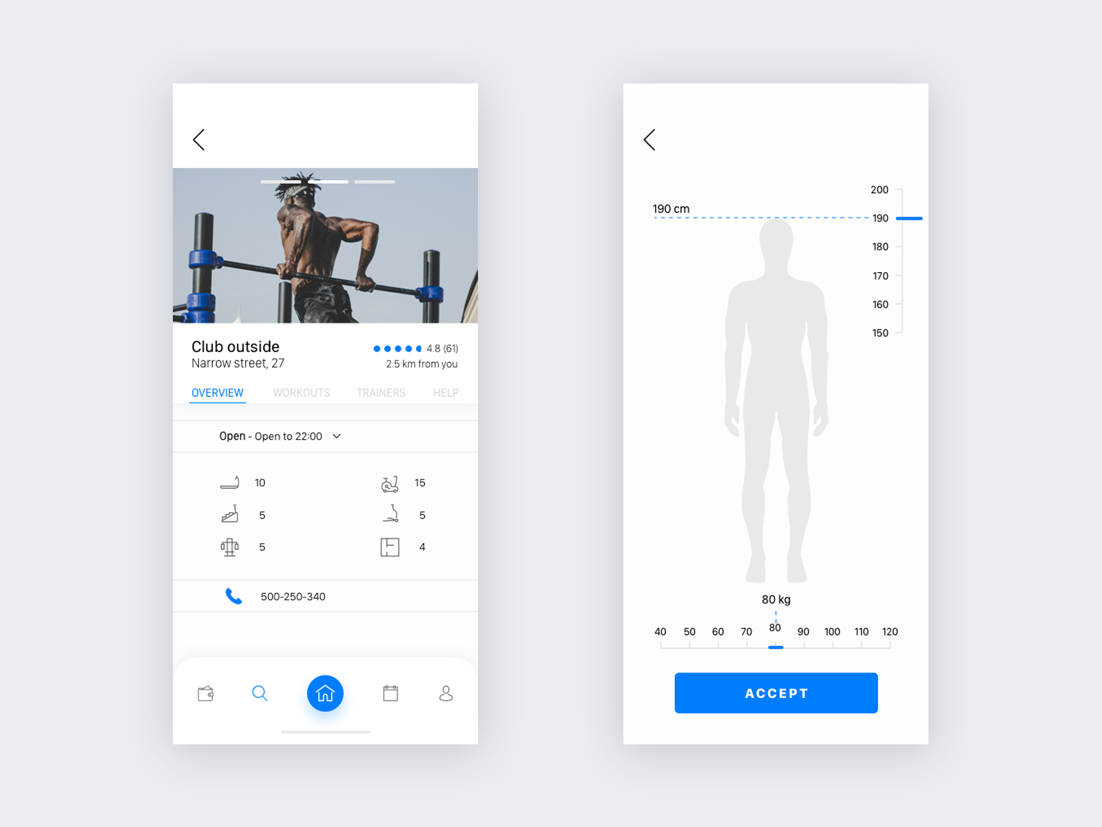 Gym iOS app