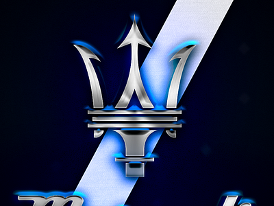 Maserati light logo maserati