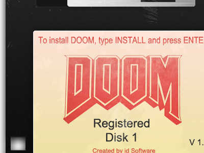DOOM disk doom floppy game old