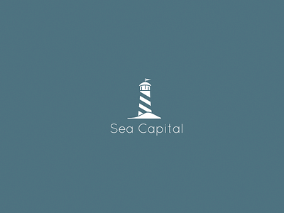 Lighthouse - Sea Capital Logo Mockup. branding lighthouse logo mockup sea