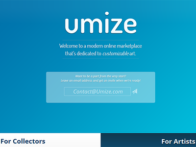 Umize.com Landing / Lead Collection