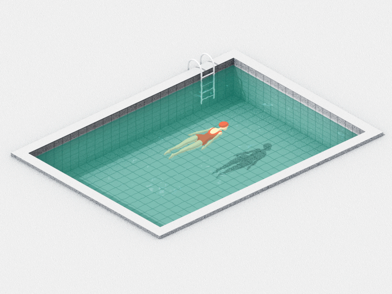 A metaphor for being a Motion Designer after effects animation c4d design duik loop motion design pool swimming