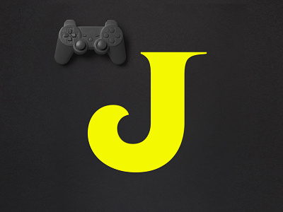 Joystick J 36types black design joystick letterj style yellow