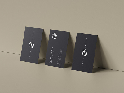 Personal Business Card beige branding business cards dark gray logo branding mockup personal