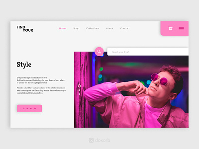 A fashion brand website concept branding clothing website design designers doxorb fashion brand fashion website graphic design illustration minimal minimal web design minimal website minimalistic pink ui userinterface ux webdesign website website design
