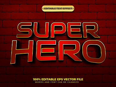 Super Hero 3D Text Effect Style