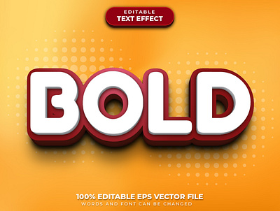 Bold 3D Text Effect Style strong