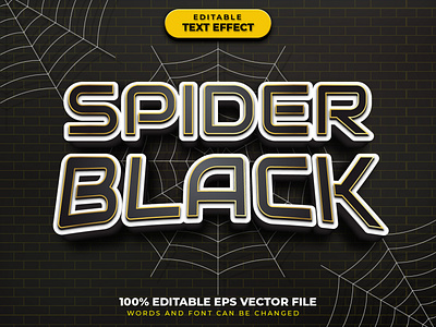 Spider Black Text Effect Style