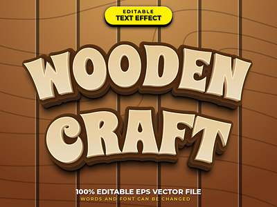 Wooden Craft 3D Text Effect Style