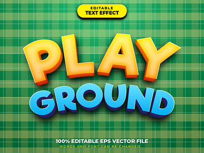 Play Ground 3D Text Effect Style