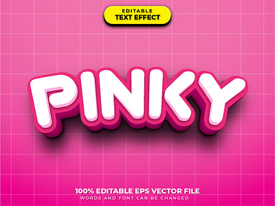 Pinky 3D Text Effect Style