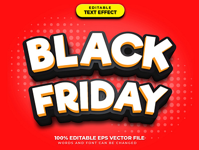 Black Friday 3D Text Effect Style blackfriday editable font editable text font effect font effect mockup graphic style text effect vector