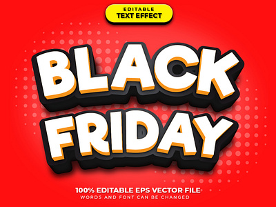 Black Friday 3D Text Effect Style
