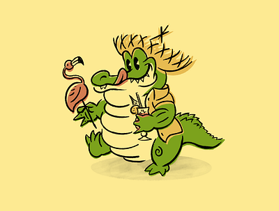 Dem Florida Gaders aligator animal florida illustration procreate