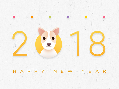 2018 Happy New Year 2018 dog golden dog happynewyear korea