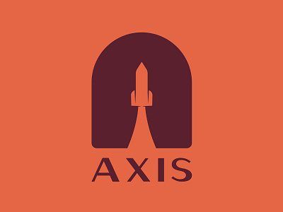 Axis axis branding logo retro rocket vintage