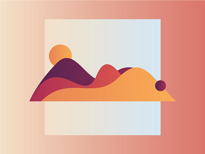 Mountainscape abstract colour experiment gradient landscape mountains mountainscape vector