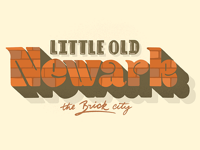 Little old Newark 3d typography handlettering ipad lettering lettering procreate type typography