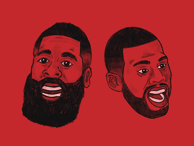 Rockets basketball chris paul illustration james harden nba nbaplayoffs procreate