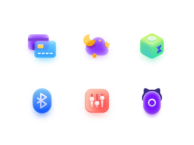 Gaussian blur style icons