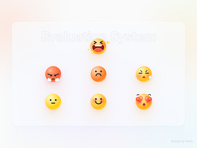 Evaluation System bubble design expression illustrations ui