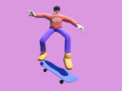 C4D Skater boy