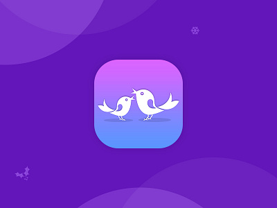 App Icon design android app appicon bird gradient icon iphone launcher logo mobile pair