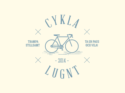 Cykla Lugnt! emblem retro