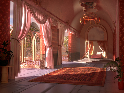 3D Queen's Room by Sahar Akbarshahi on Dribbble