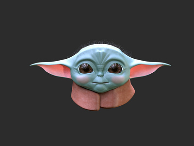 3D Baby Yoda 3d 3d modelling 3dmodel animation autodeskmaya babyyoda maya motion graphic redshift substancepainter zbrush