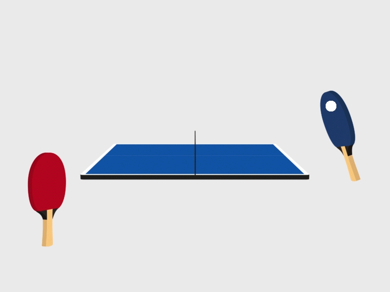 Table Tennis 2d aftereffect animation dribbble motiongraphics