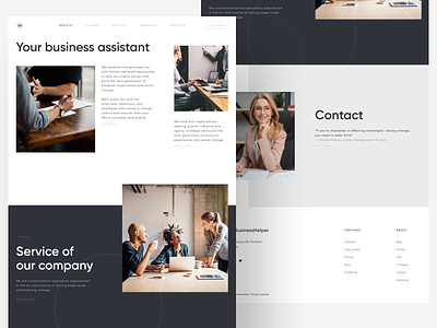 Your Business Assistant business clean interface landingpage typography ui ux website