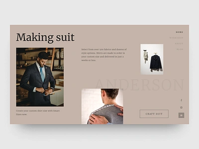 Man suits web clean costume design fashion suits ui ux website