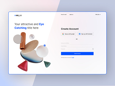 Create Account Page UI Design