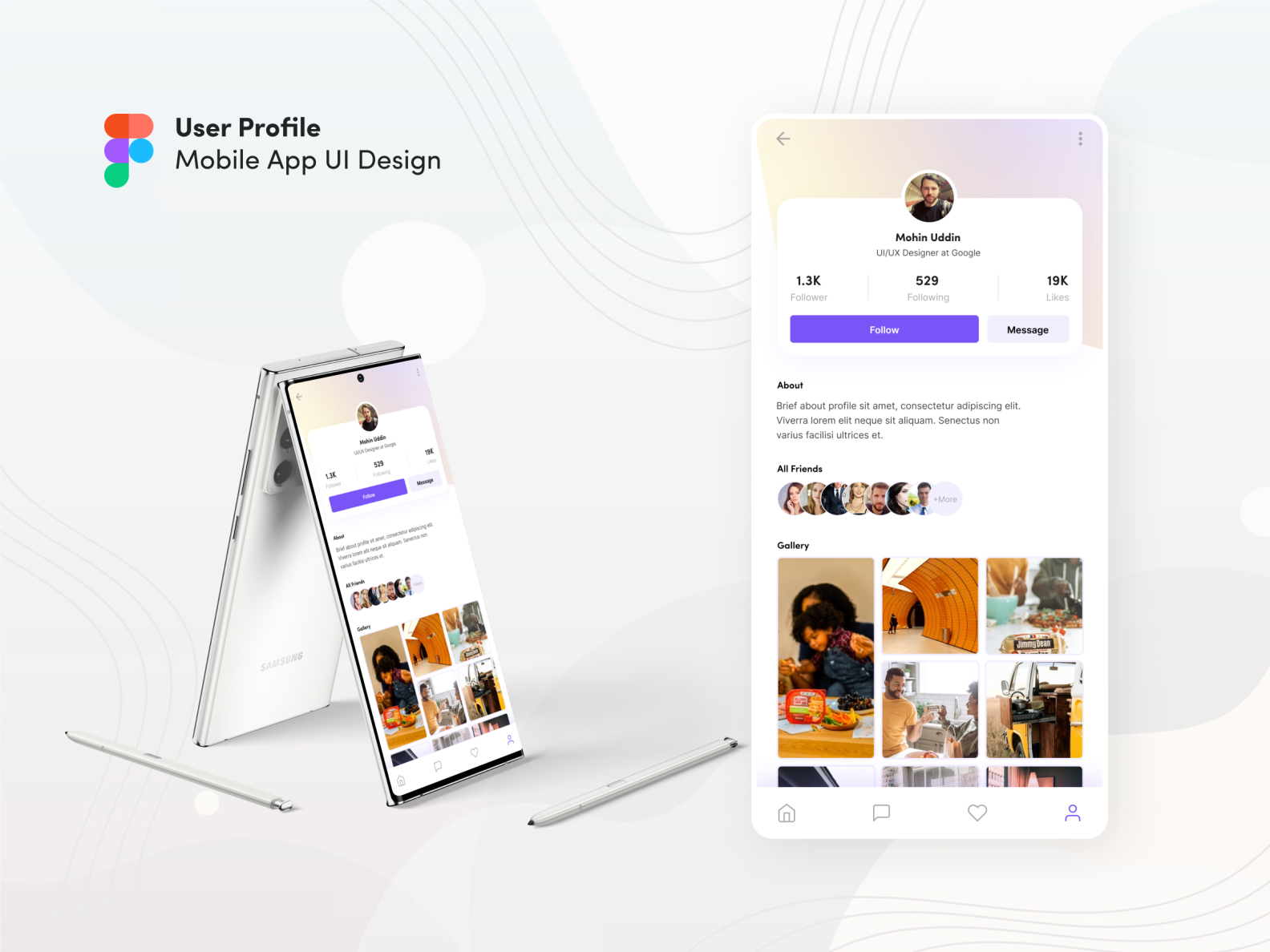 User Profile Mobile App UI Design by Mohin ️ on Dribbble