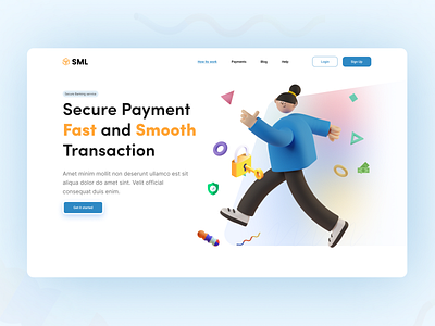 Secure Payment Transaction Hero Design