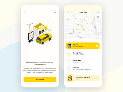 Food Delivery Order Tracking App 🍔