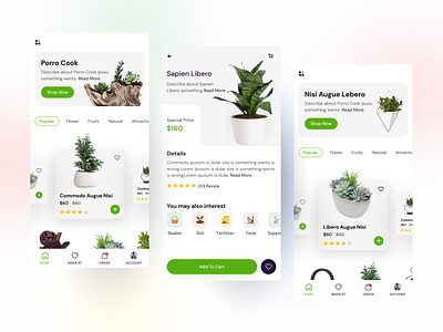 Garden E-commerce Mobile App app app design app designer app developement beheance dribbble illustration mobile mobile app mobile app designer product page top design top desinger ui designer ui inspiration ui trend ui ux designer uiux designer user interface website design