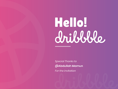 Hello! Dribbble