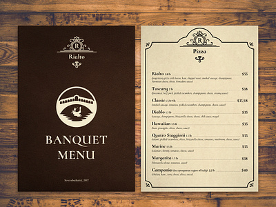 Rialto cafe cafe menu graphic design italy layout menu menu design polygraphy restaurant