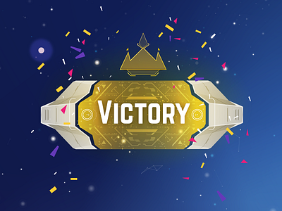 Victory Pop-Up abstract crown fui game art game ui popup sci fi space ui vector victory win winner