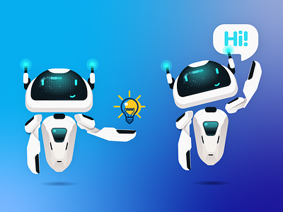 Robot – character design android assistant branding character design cute cyborg electronic futuristic illustration personal assistant robot sience technology vector