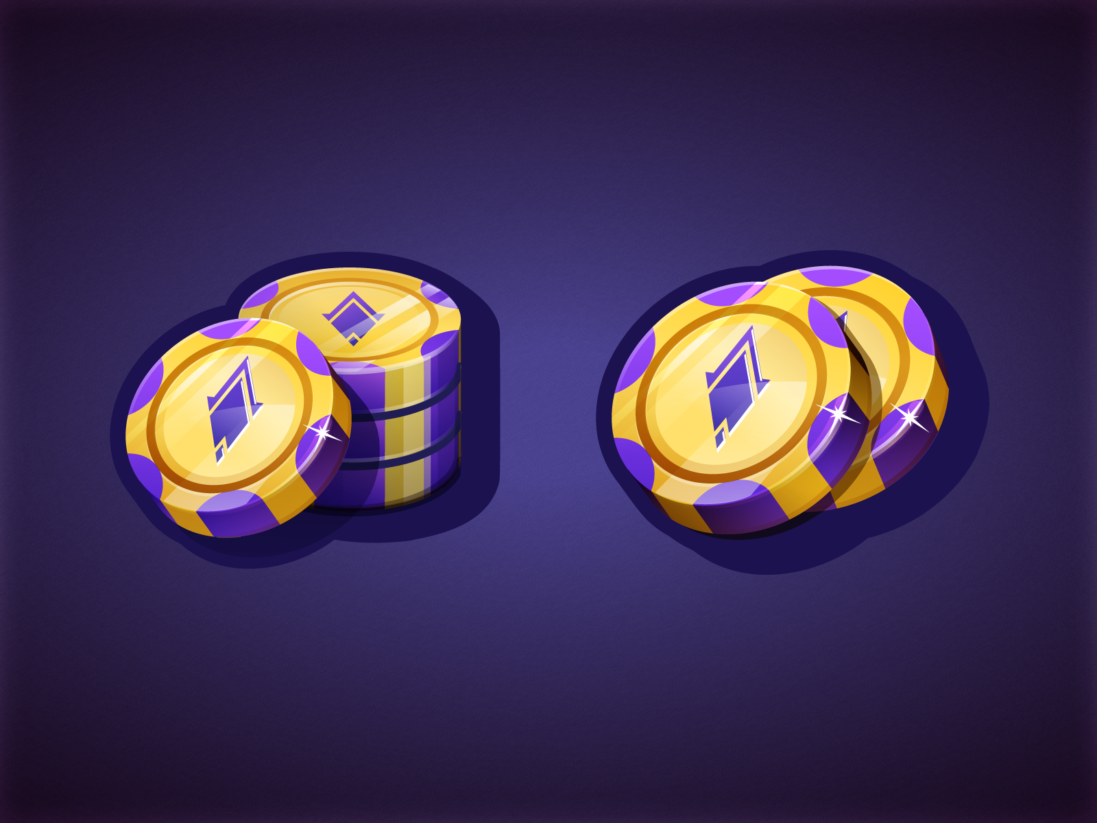 Icon design casino chip coin coins currency gambling game game icons game ui icon design icons money vector icon