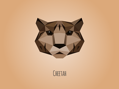 Low poly Cheetah abstract african animal cheetah face lowpoly polygon portrait zoo