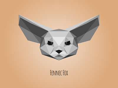 Low poly Fennec Fox abstract african animal face fennec fox lowpoly polygon portrait zoo