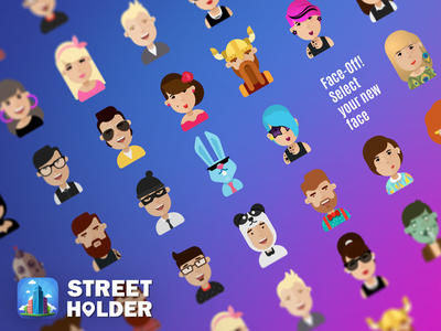 Avatar design avatar character design faces game avatars vector illustration