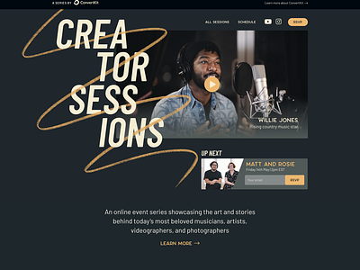 Creator Sessions website