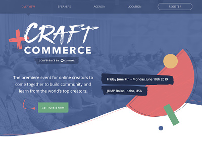 Craft + Commerce Conference site update conference landing page registration page